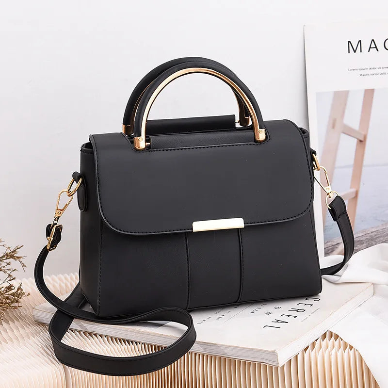 Sac à Main Simple en Cuir PU pour Femme, à Bandoulière de Styliste, à la Mode, avec Petite Poignée, pour Shopping, Poudres à Main, 03/Lady